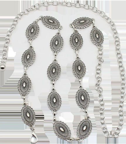 New Leather Rivet Stitching Waist Chain For Women