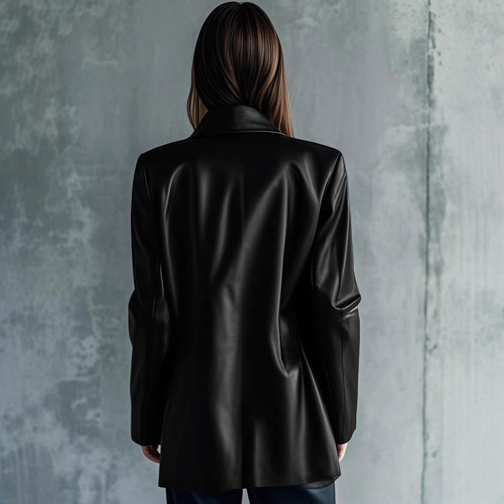 Women's Leather Jacket Elegant High-grade Versatile Casual