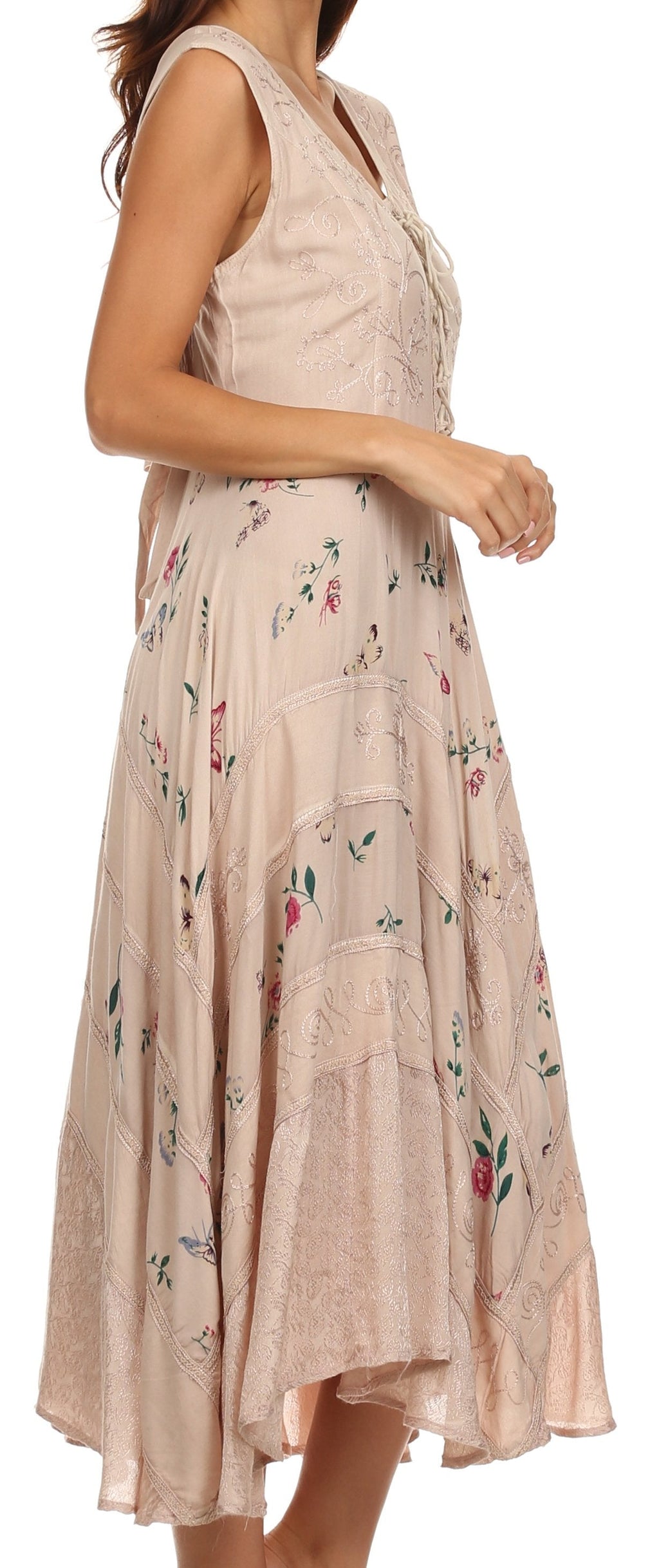 Sakkas Garden Goddess Corset Style Dress