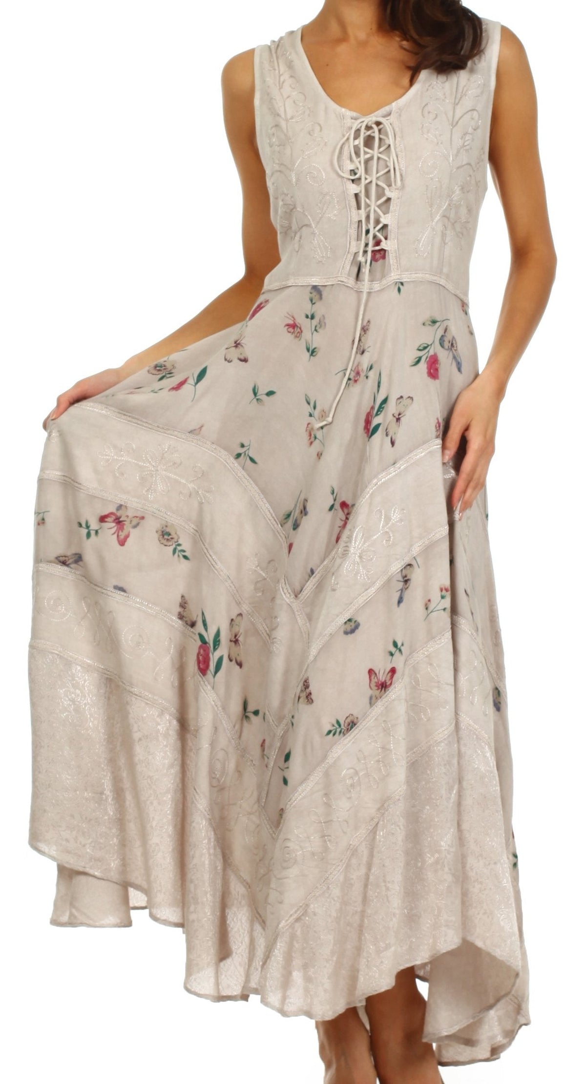 Sakkas Garden Goddess Corset Style Dress