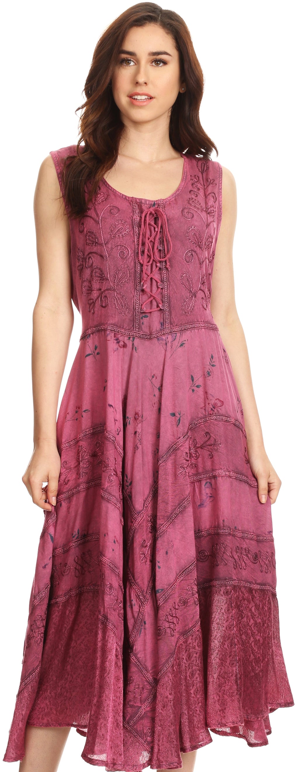 Sakkas Garden Goddess Corset Style Dress