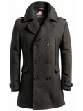 Men’s Stylish Blackish Grey Wool Coat