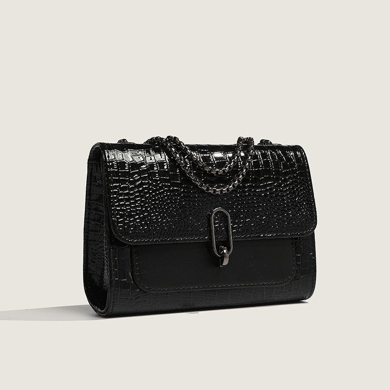 Crocodile Camellia Chain bag crossbody shoulder