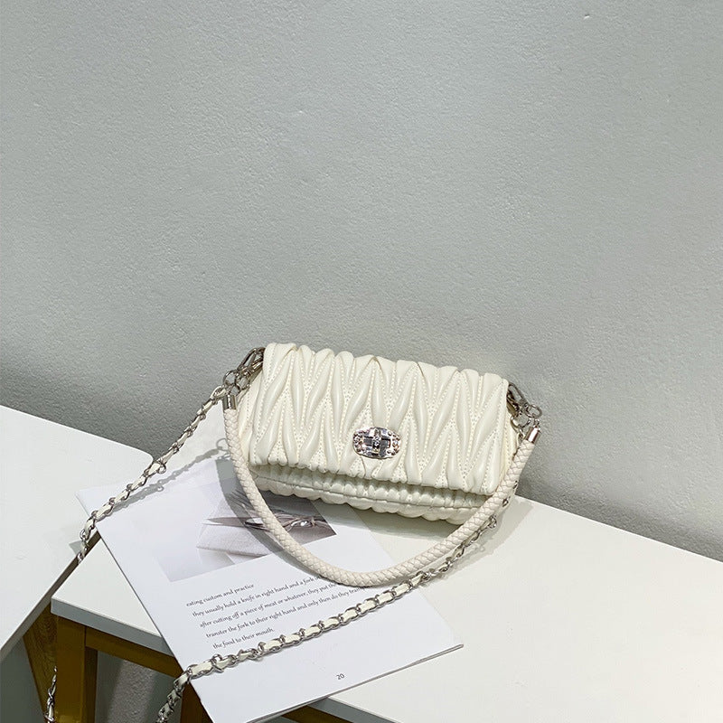 Women's Rhombus Diamond Chain Bag - Small Hobo Crossbody Shoulder Bag
