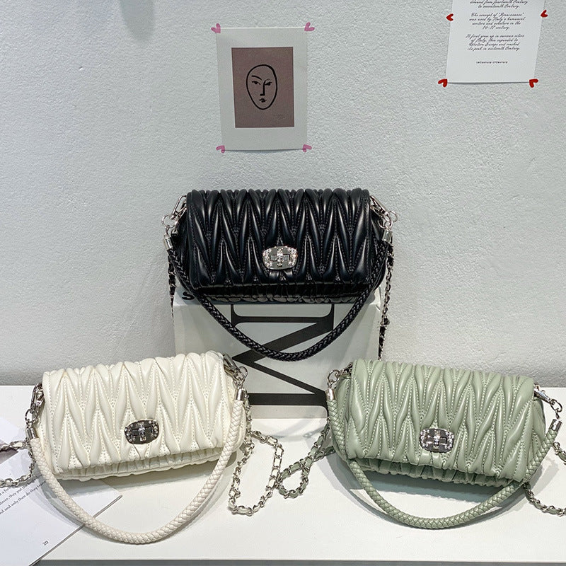 Women's Rhombus Diamond Chain Bag - Small Hobo Crossbody Shoulder Bag