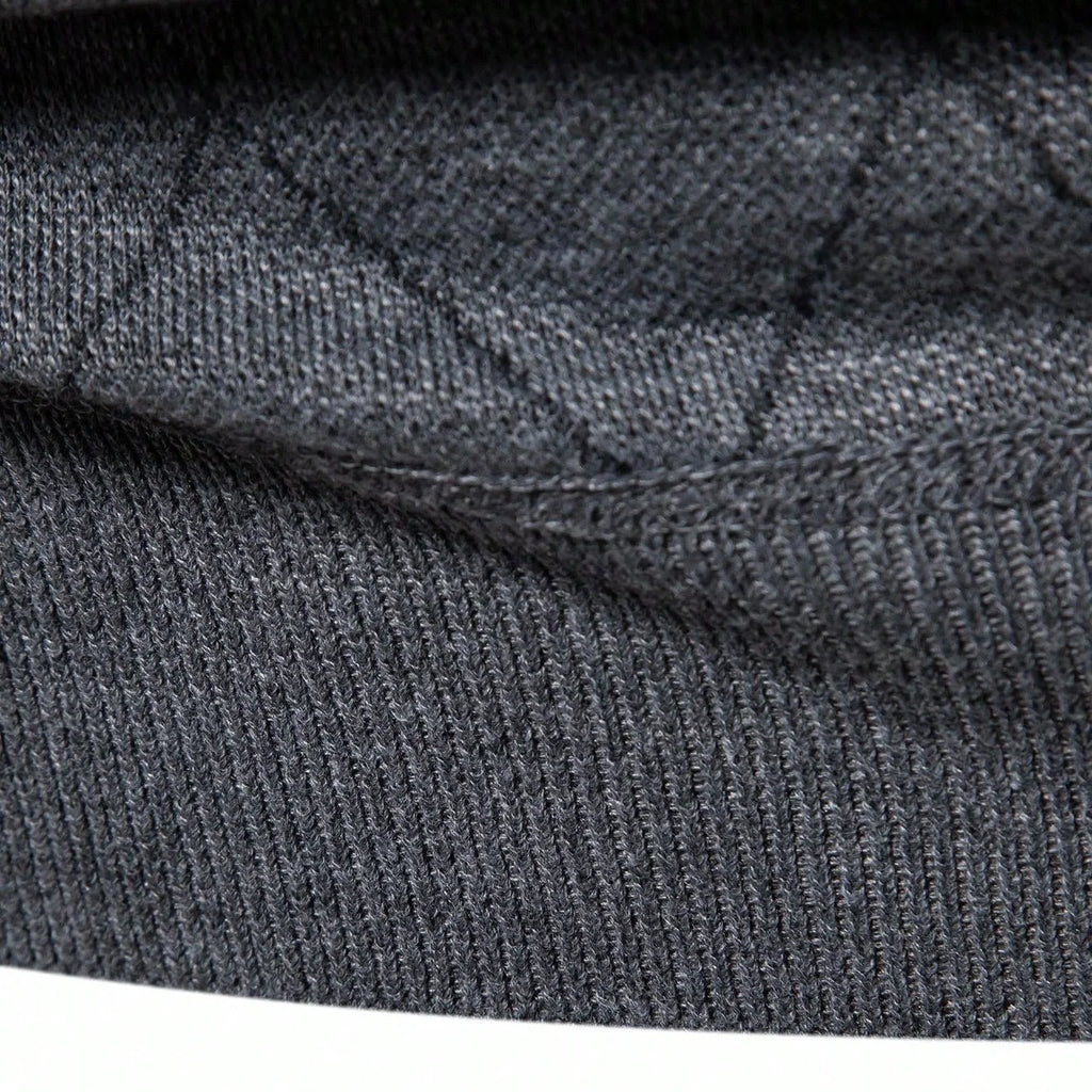 New Fashion Mens Knit Sweater American Half Zip Fleeced Knitwear Men's Stand Collar Casual Sweaters Pullovers