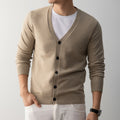 Classic V-neck Cardigan Mens Knit Sweater