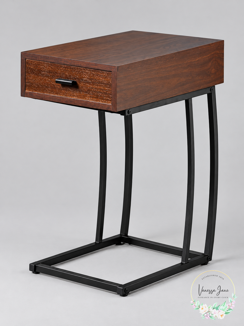 Southern Enterprises Porten Side Table with USB and Drawer