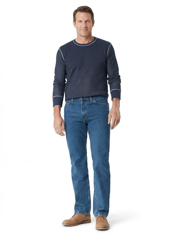 Wrangler Authentics Mens Classic 5 Pocket Regular Fit Cotton Jeans, Size 38