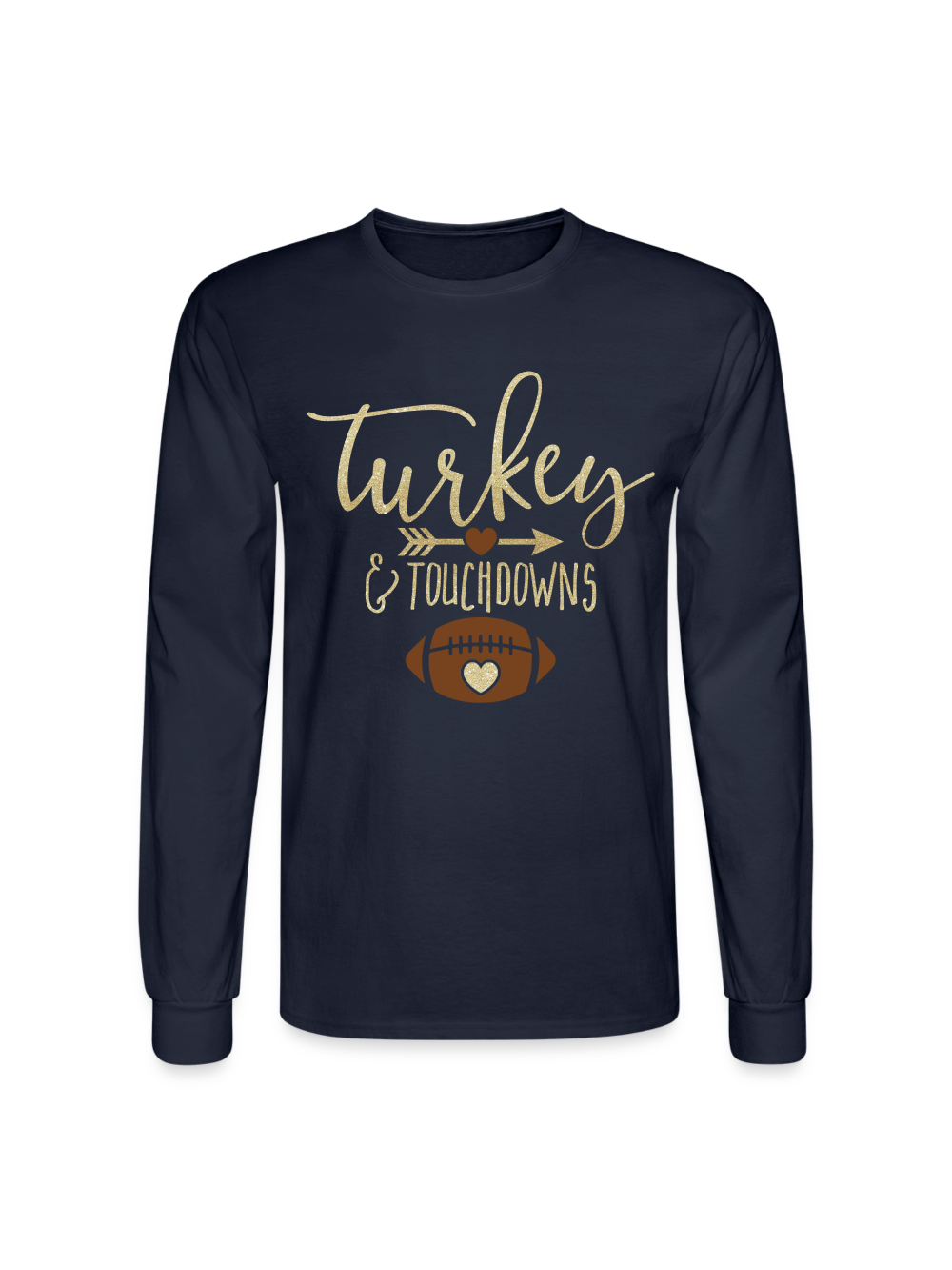 Men Thanksgiving Turkey and Touchdowns Shirt