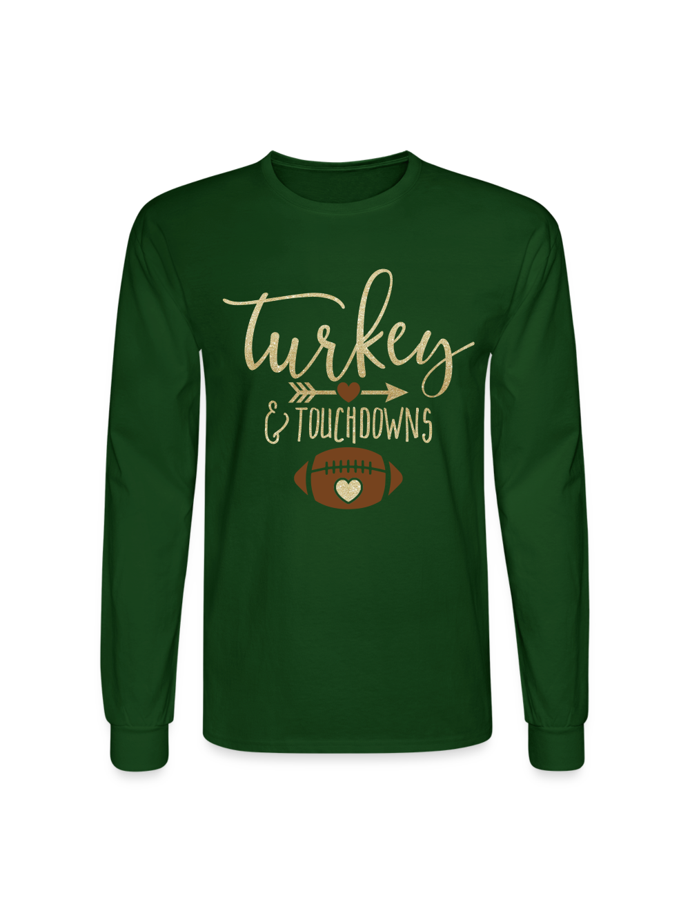 Men Thanksgiving Turkey and Touchdowns Shirt